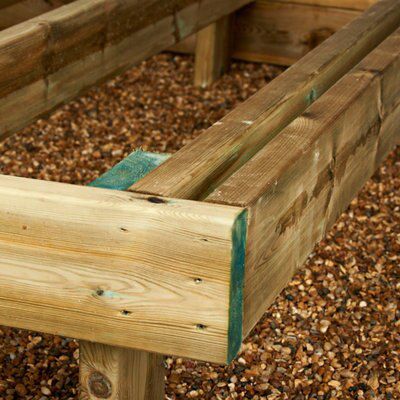 Pefc-Certified Spruce Rounded Planed Deck Joist (L)2.4M (W)144mm (T)44mm Of 1