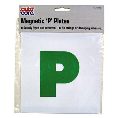Autocare P Plate Advisory Sign, (H)178mm (W)178mm