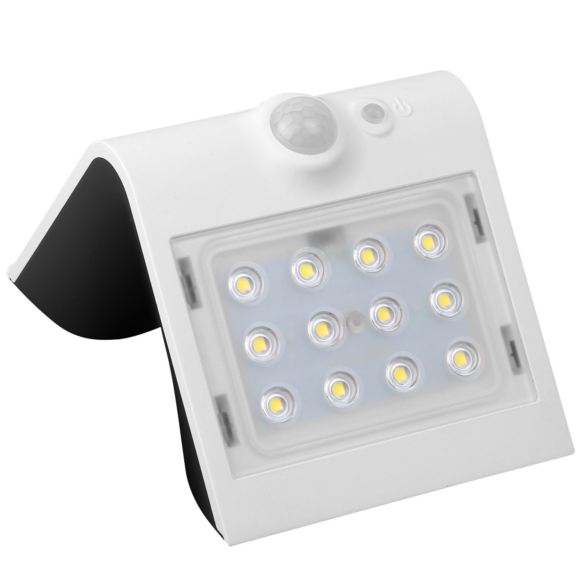 Luceco White Solar-Powered Cool White Led Floodlight 220Lm