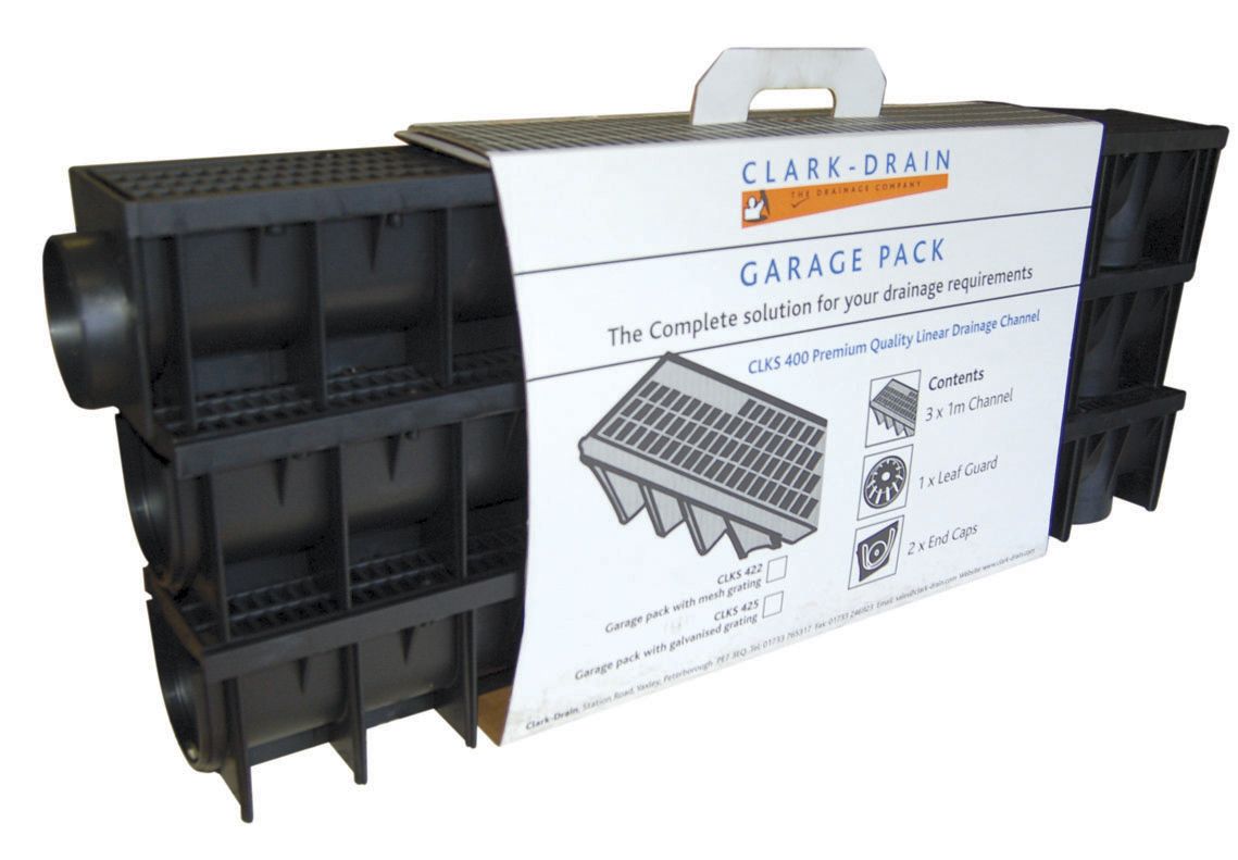 Clark Polypropylene Channel Drainage Garage Pack, (L)3M (W)142mm
