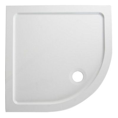 White Quadrant Shower tray (L)90cm (W)90cm (H)4.5cm