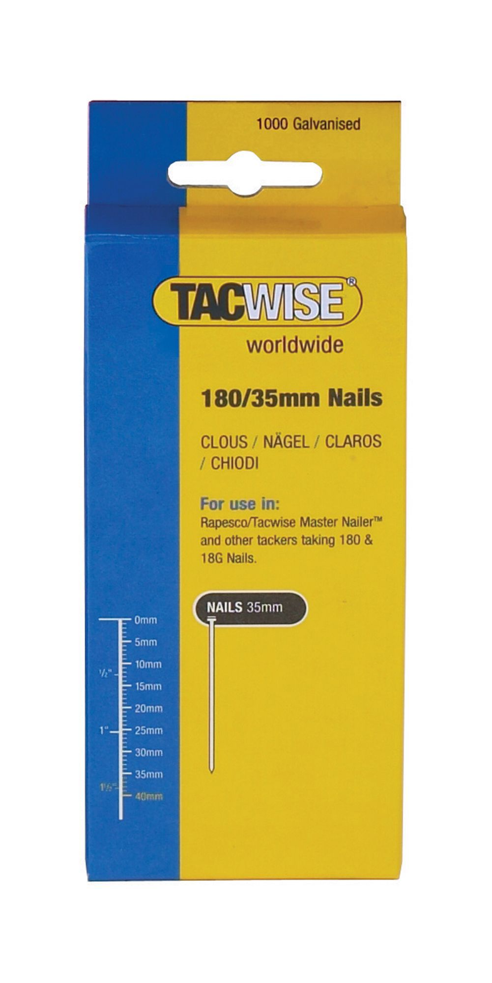 Tacwise Brad Nail (Dia)1.02mm (L)30mm 27G, Pack Of 1000