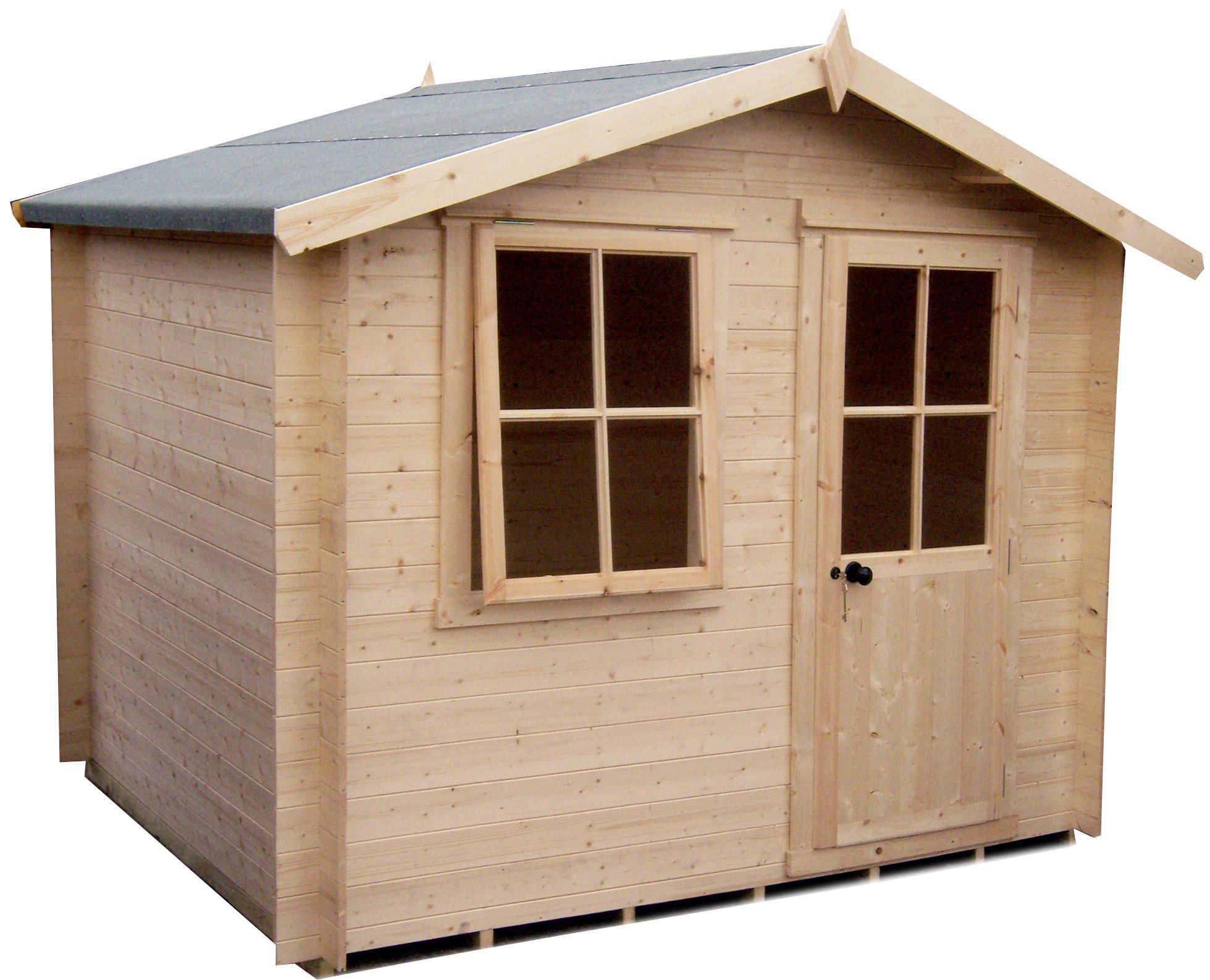 Shire Hartley 8x6 Apex Tongue & groove Wooden Cabin (Base included)