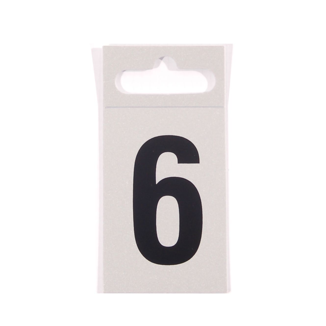 Plastic Self-adhesive Door number 6, (H)50mm (W)30mm