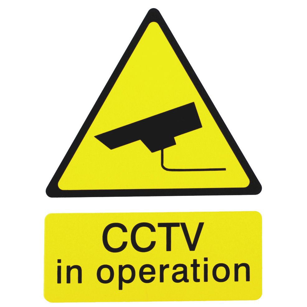 CCTV inside operation Self-adhesive labels, (H)200mm (W)150mm