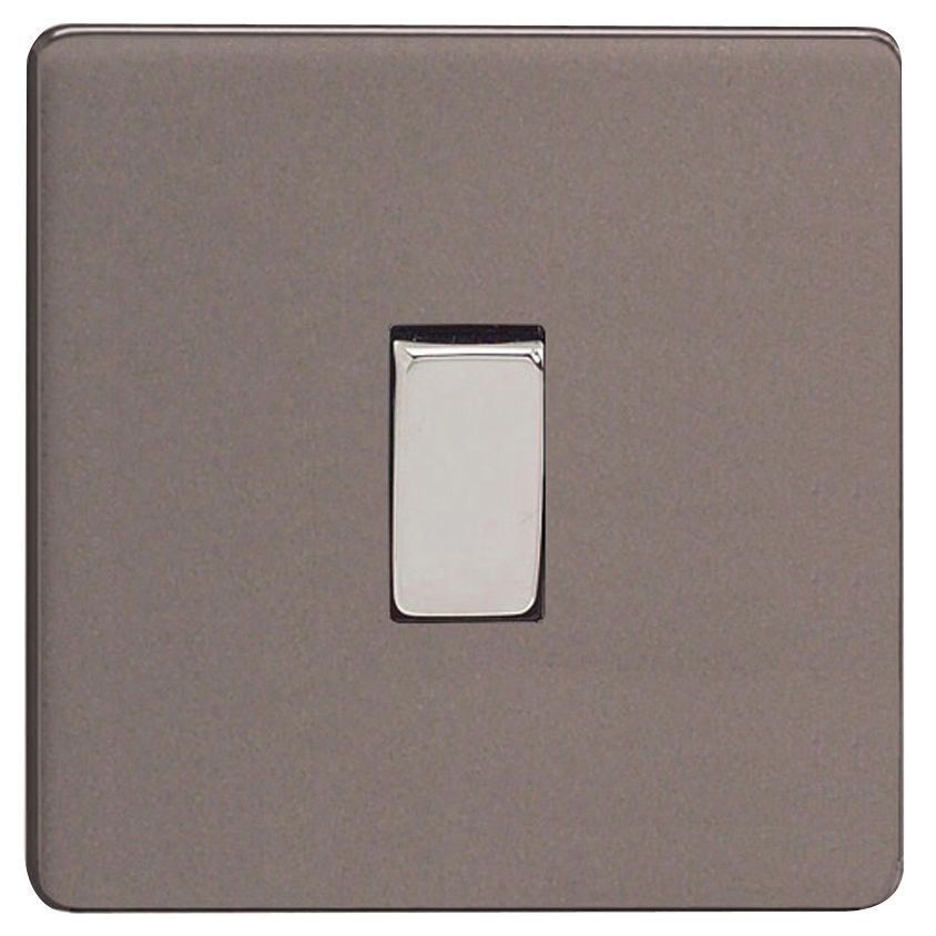 Varilight 10A Grey Single Intermediate switch
