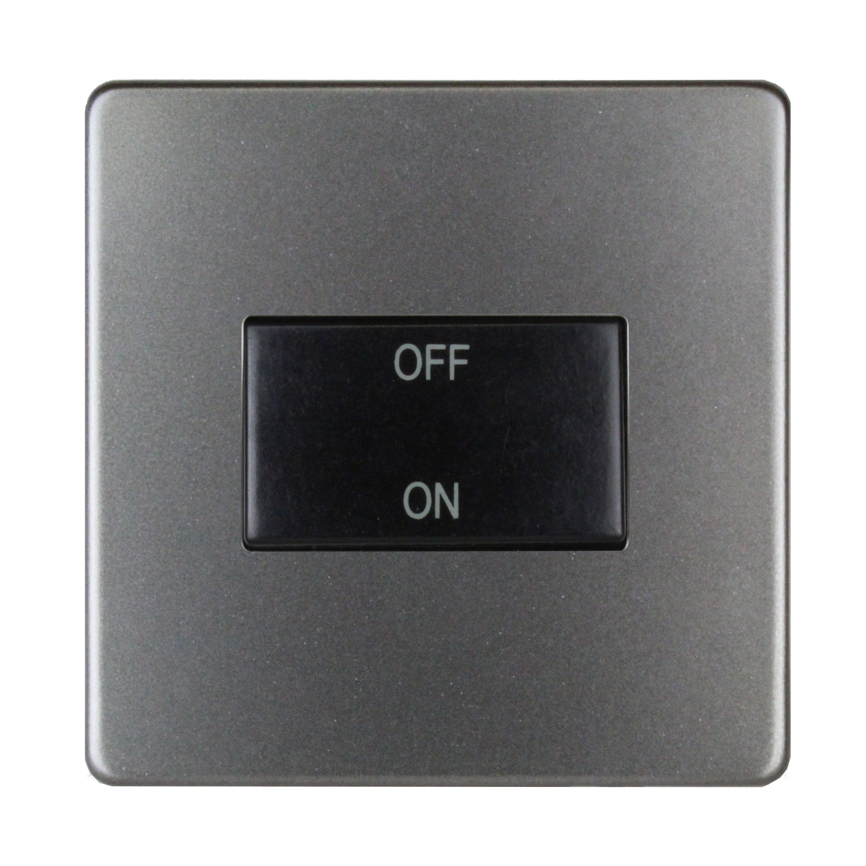 Varilight 10A 1 way Grey Fan isolator Switch