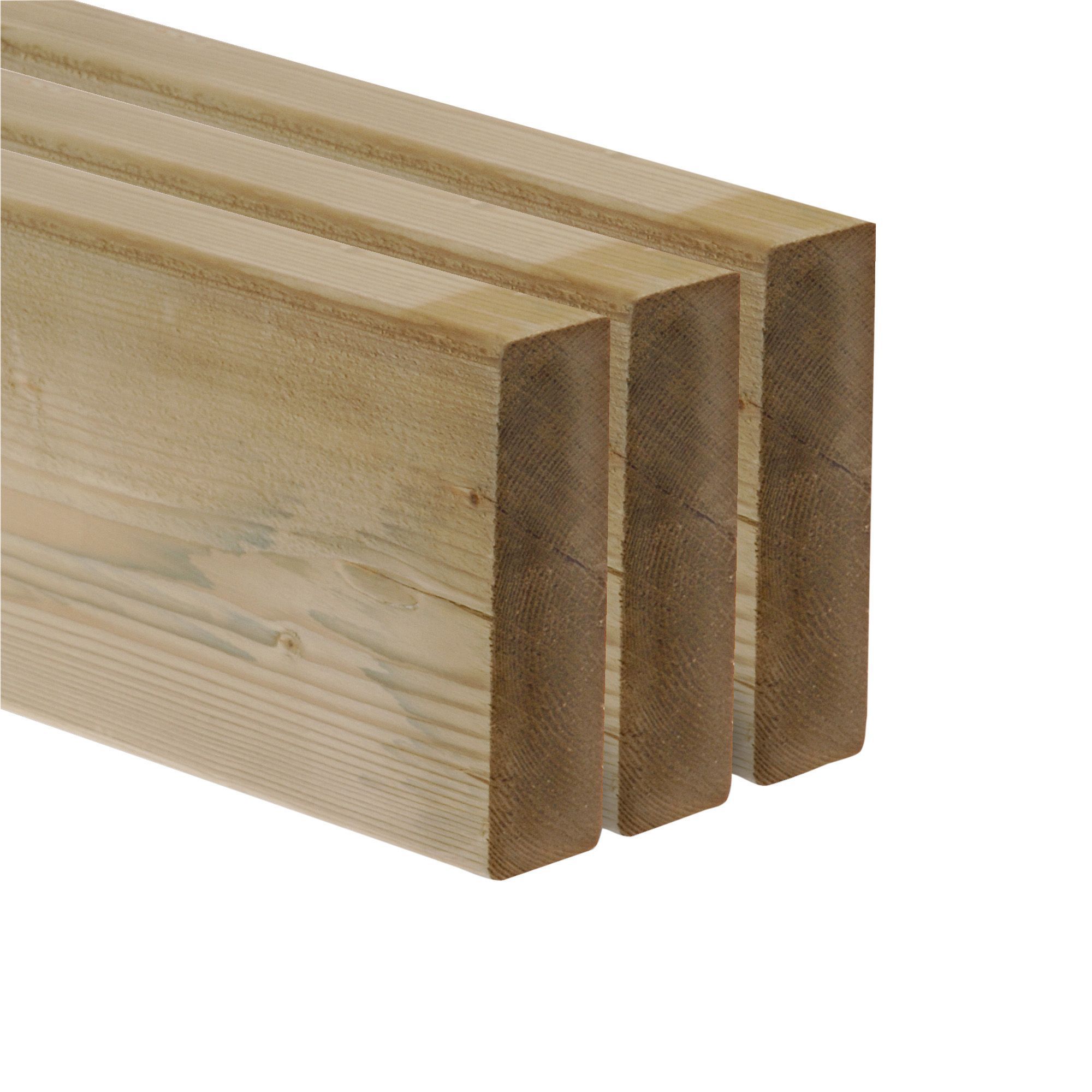 Metsä Wood Structural Decking Softwood Deck Joist (L)2.4M (W)144mm (T)44mm Pack Of 3