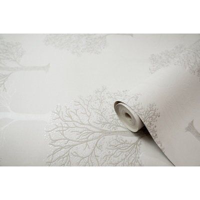 Opus Ornella Grey Tree Wallpaper