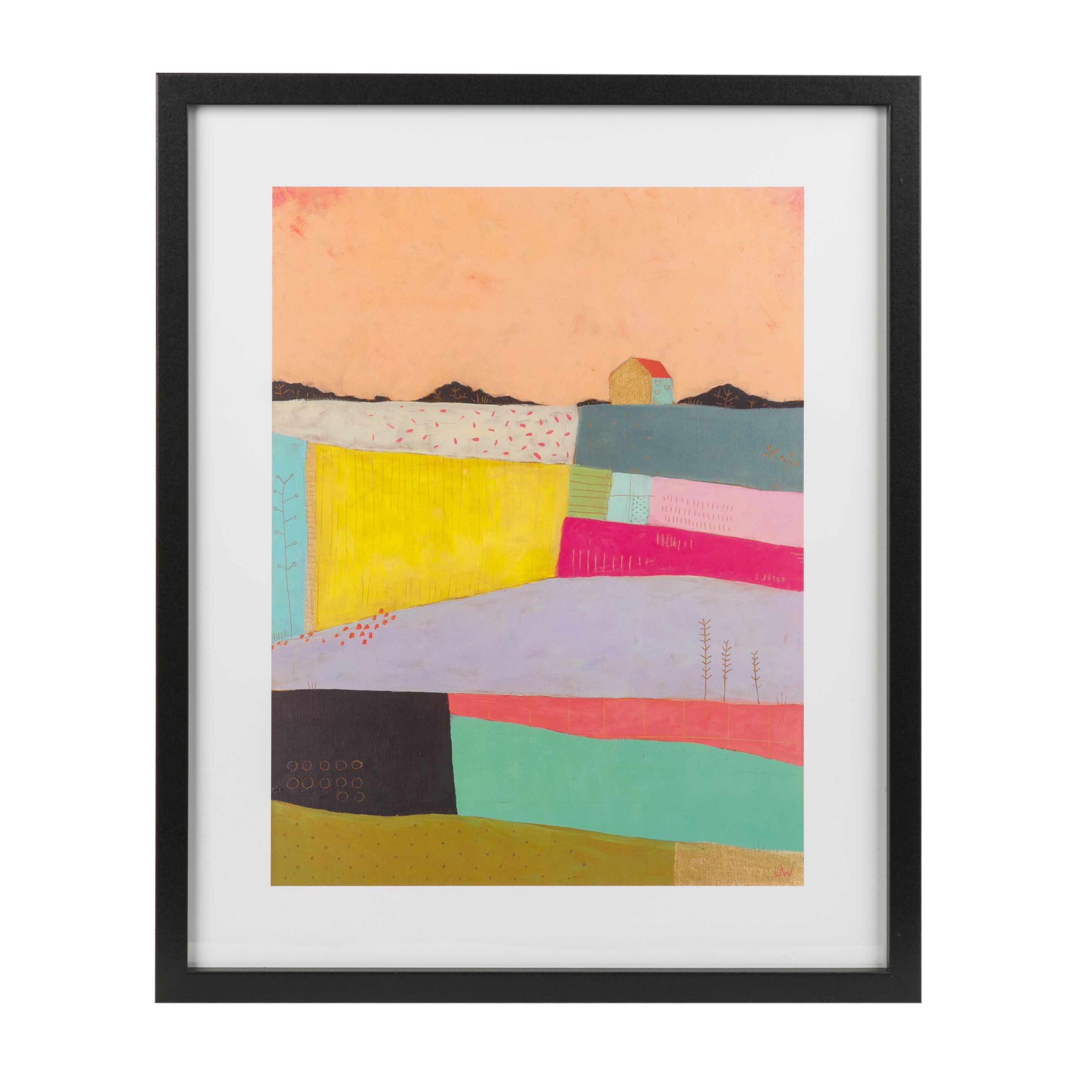 Live colourfully Multicolour Framed print (H)530mm (W)430mm