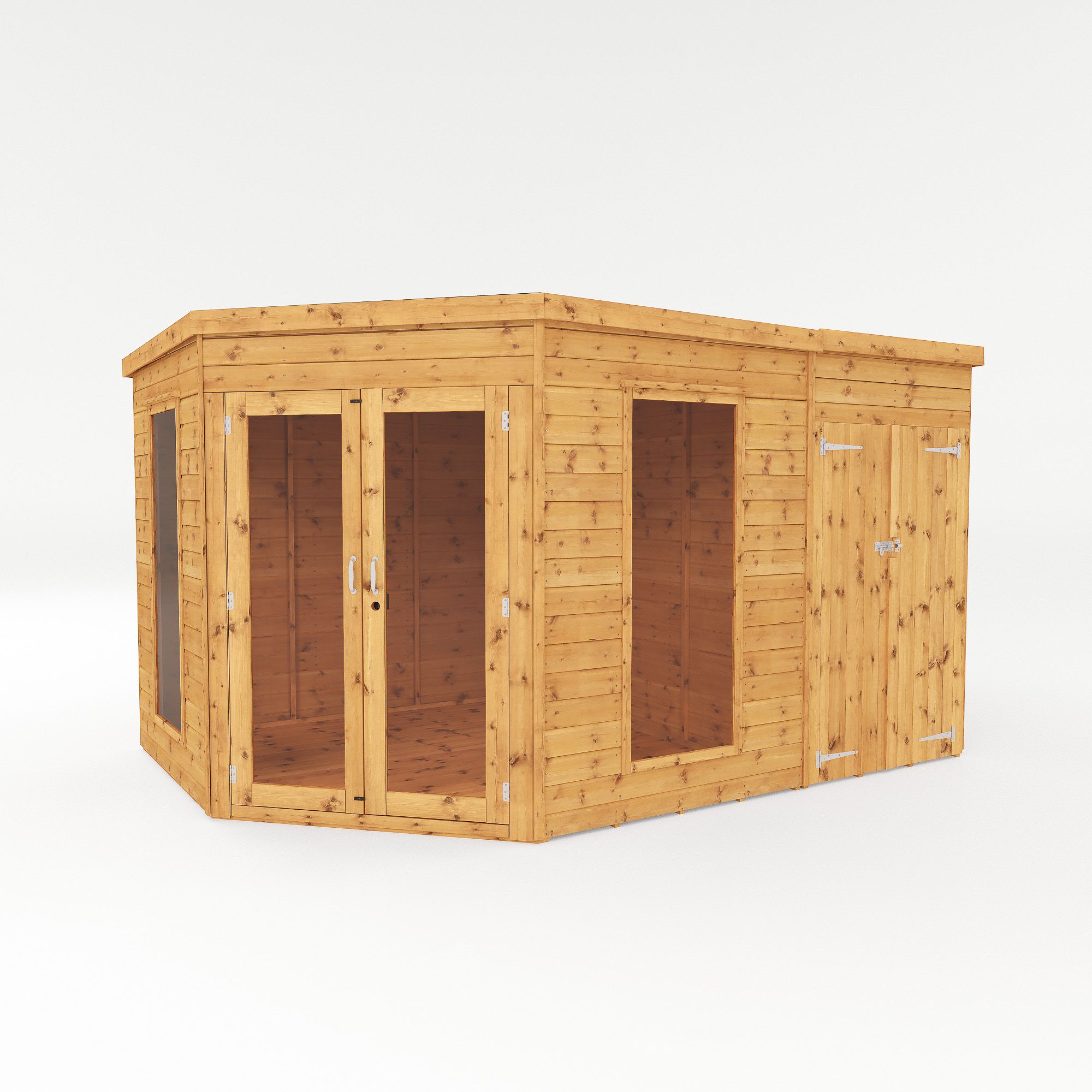 Mercia Summer House 12X8 Ft Pent Shiplap Solid Wood Summer House With Double Door