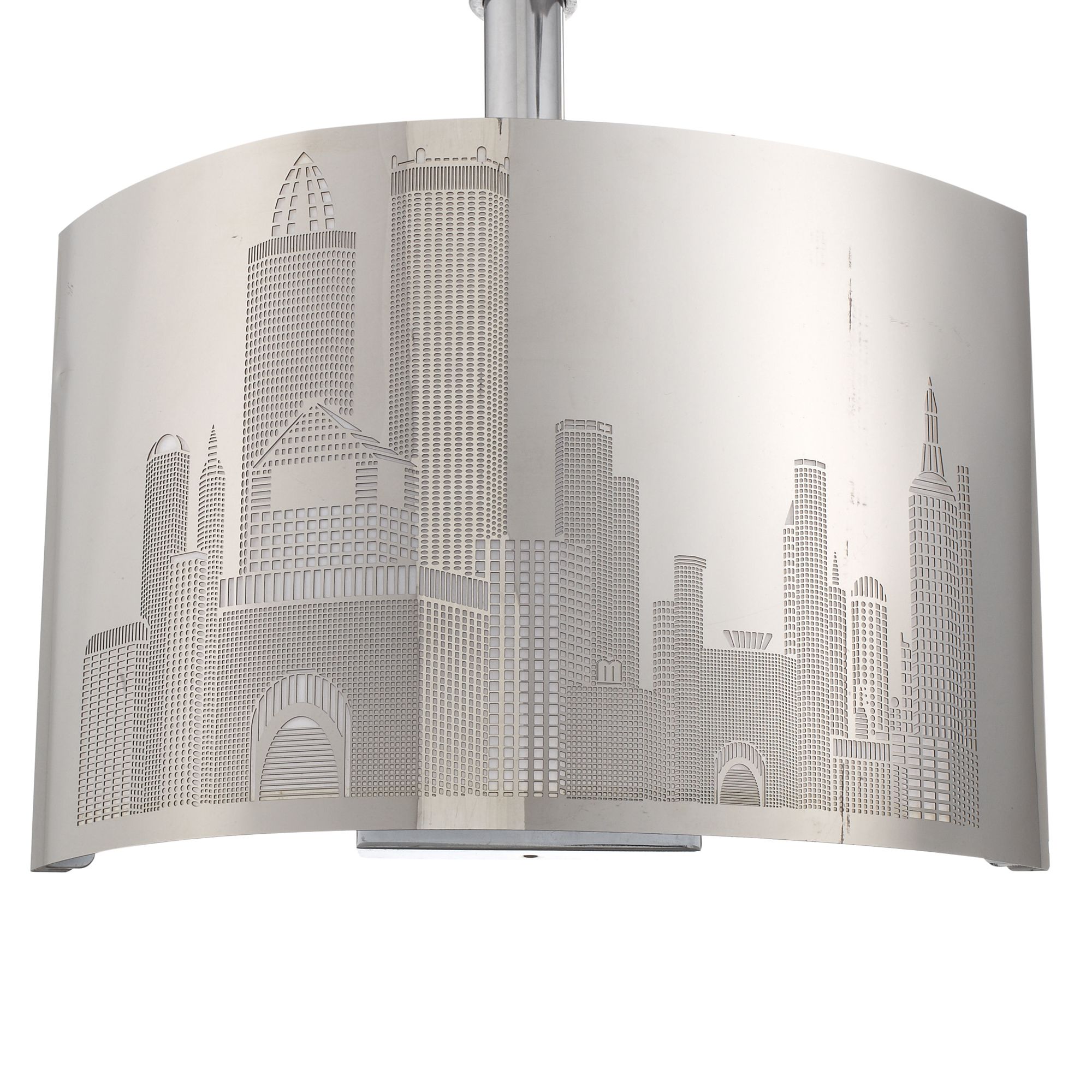 New York Stainless steel effect Wall light