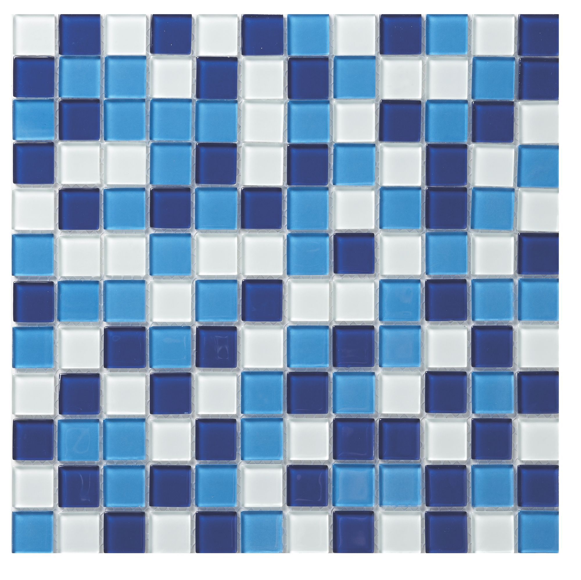 Blue Mosaic tile (L)300mmGlass