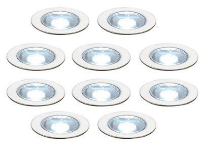 Blooma Absolus White Mains-Powered White Led Deck Lighting Kit, Pack Of 10