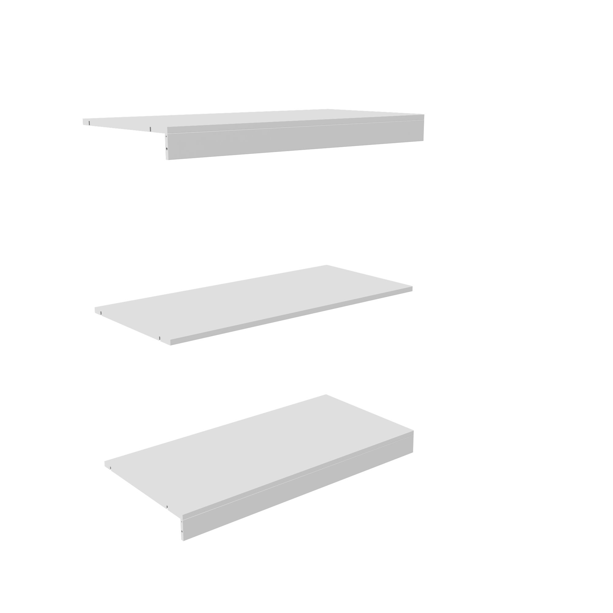 Perkin Matt white Top, base & shelf kit (W)1000mm (D)478mm