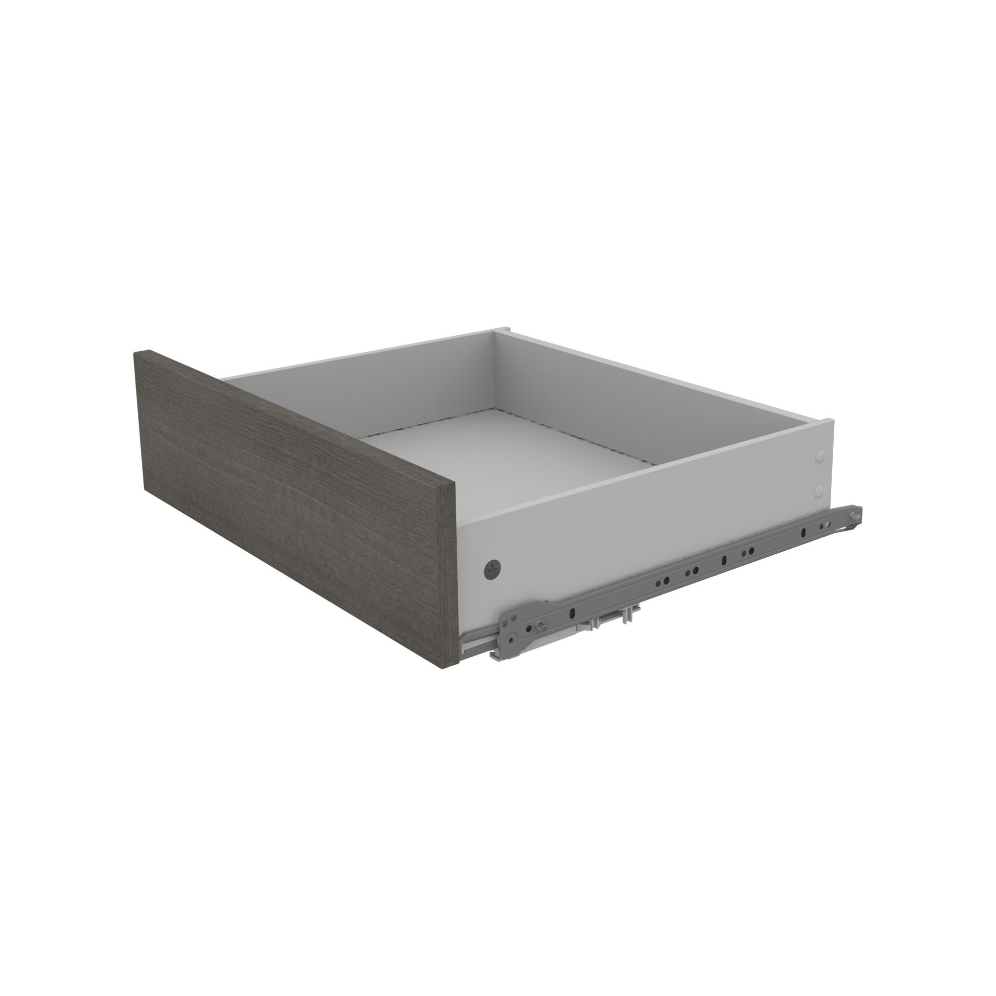 Form Perkin Grey oak effect Drawer (H)133mm (W)367mm (D)416mm, Pack of 2