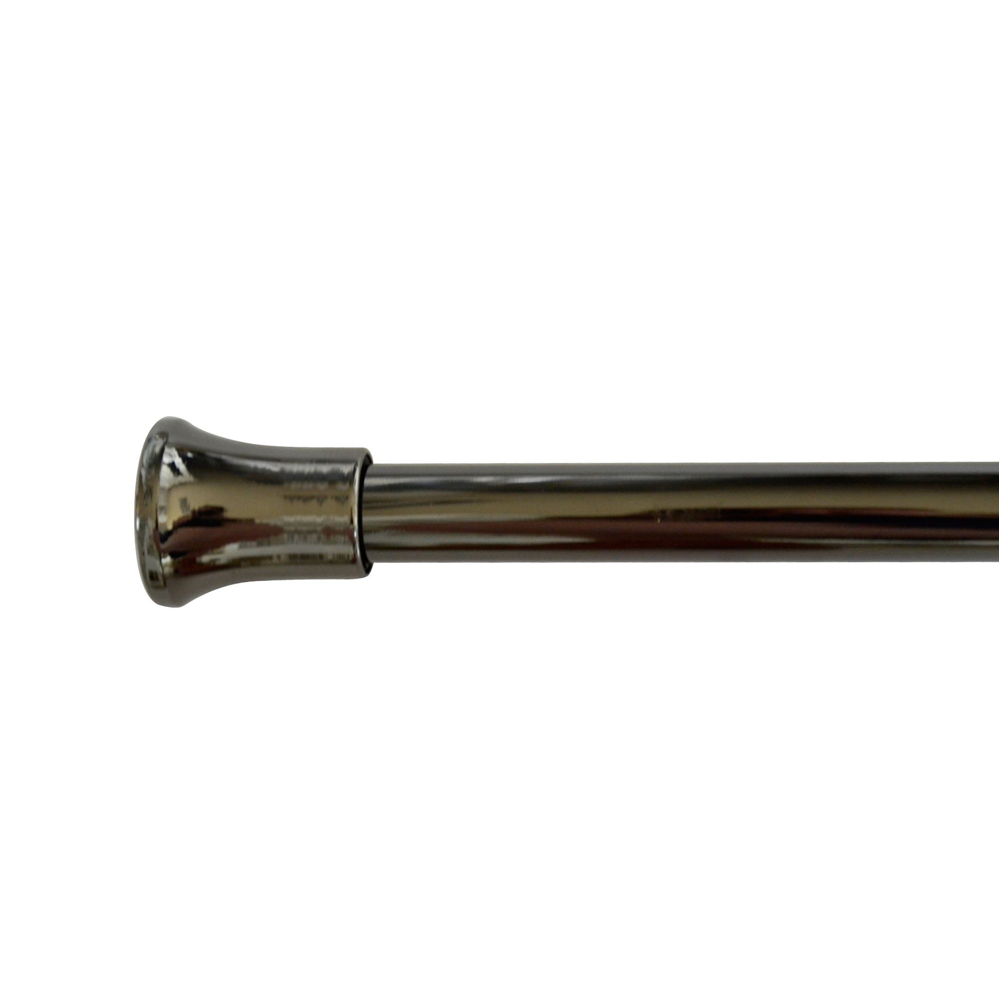 Nickel effect Black Trumpet Curtain pole finial, Pack of 2