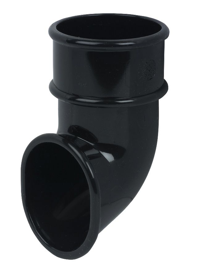 Floplast Miniflo Black Round Gutter Shoe (Dia)50mm