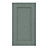 GoodHome Alpinia Matt Green Painted Wood Effect Shaker Highline Cabinet door (W)400mm (H)715mm (T)18mm