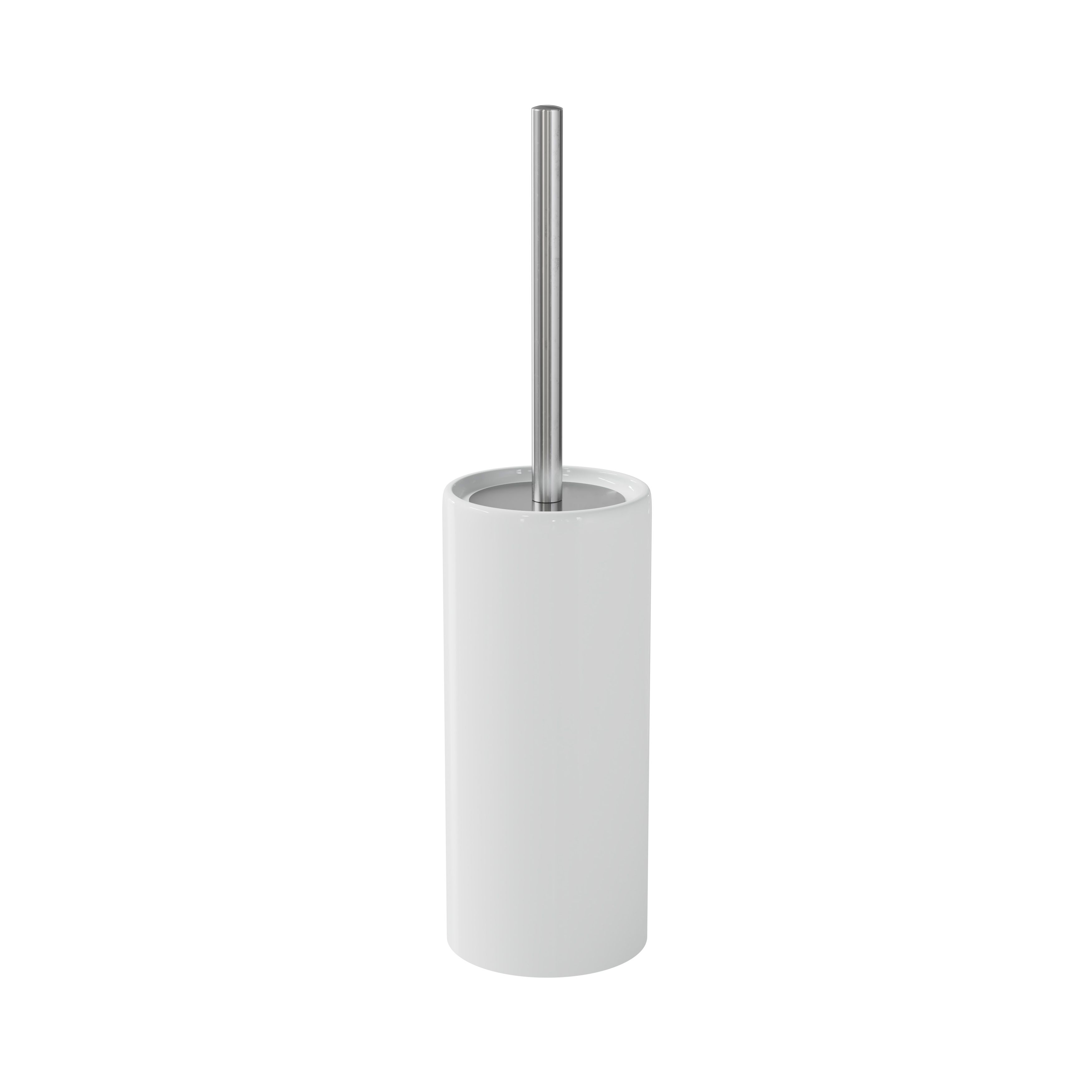 GoodHome Koros White Toilet brush & holder