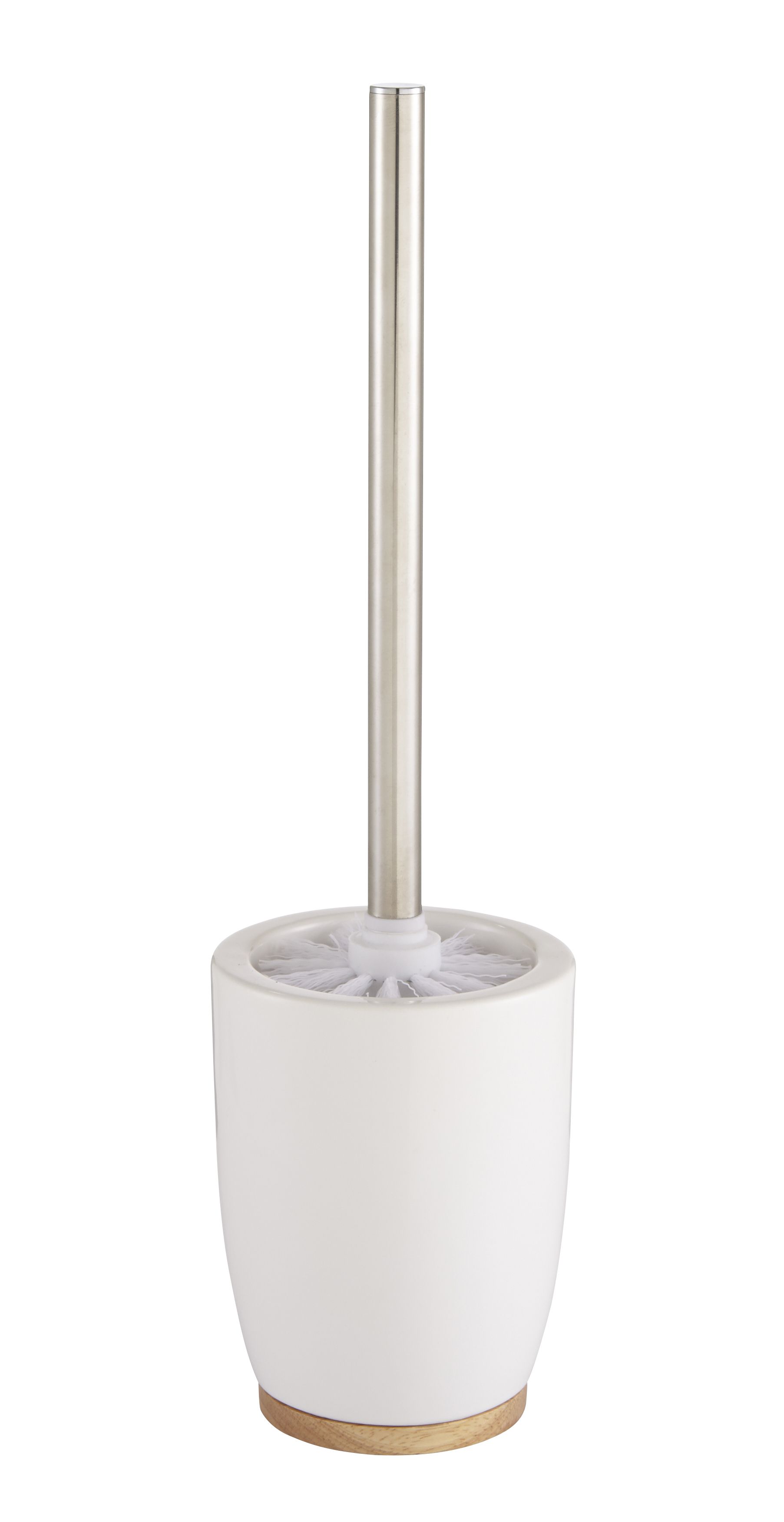 GoodHome Cervia White Toilet brush & holder