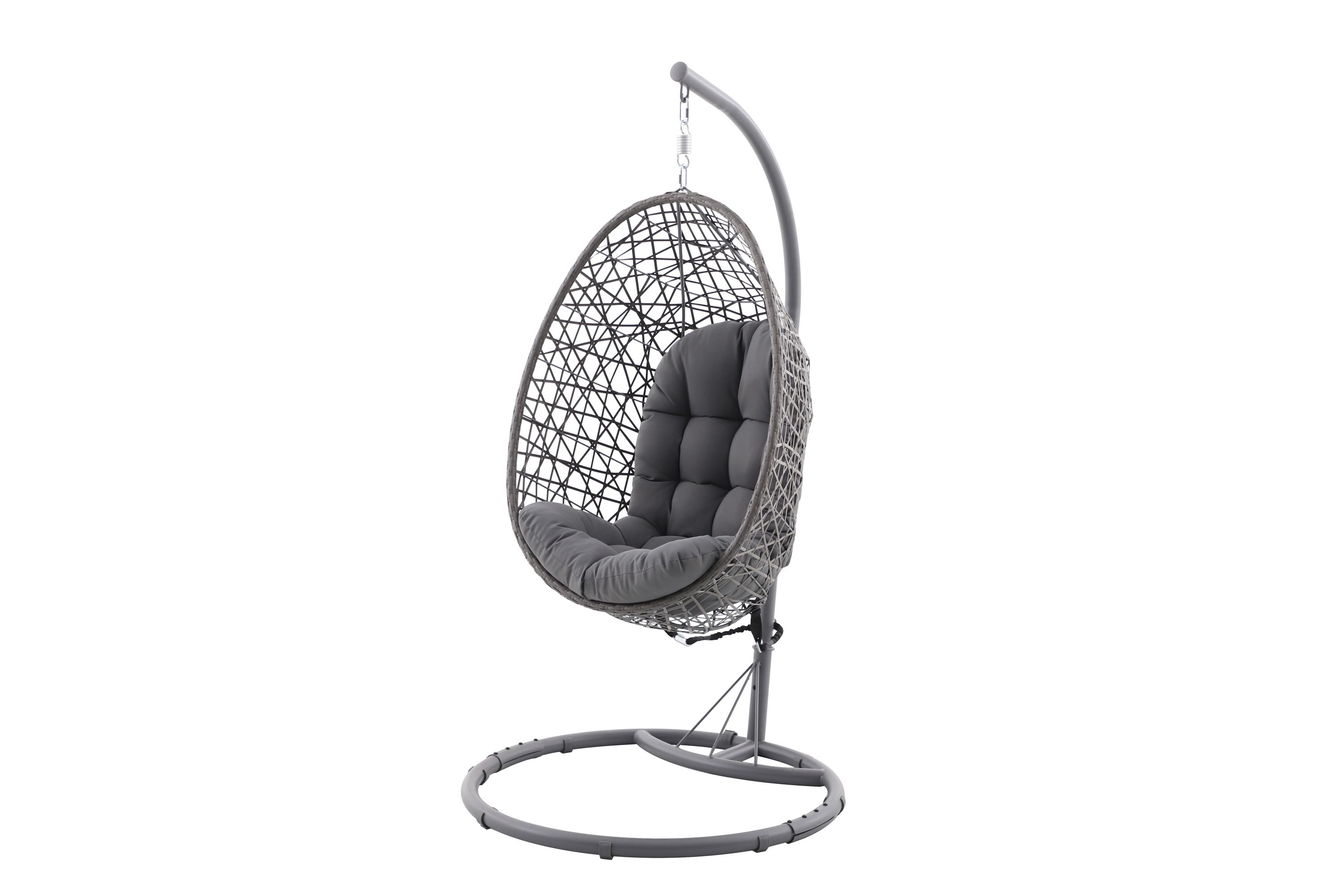 Nikouria Steel grey Metal Hanging egg chair
