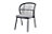 GoodHome Apolima Steel grey Metal Chair