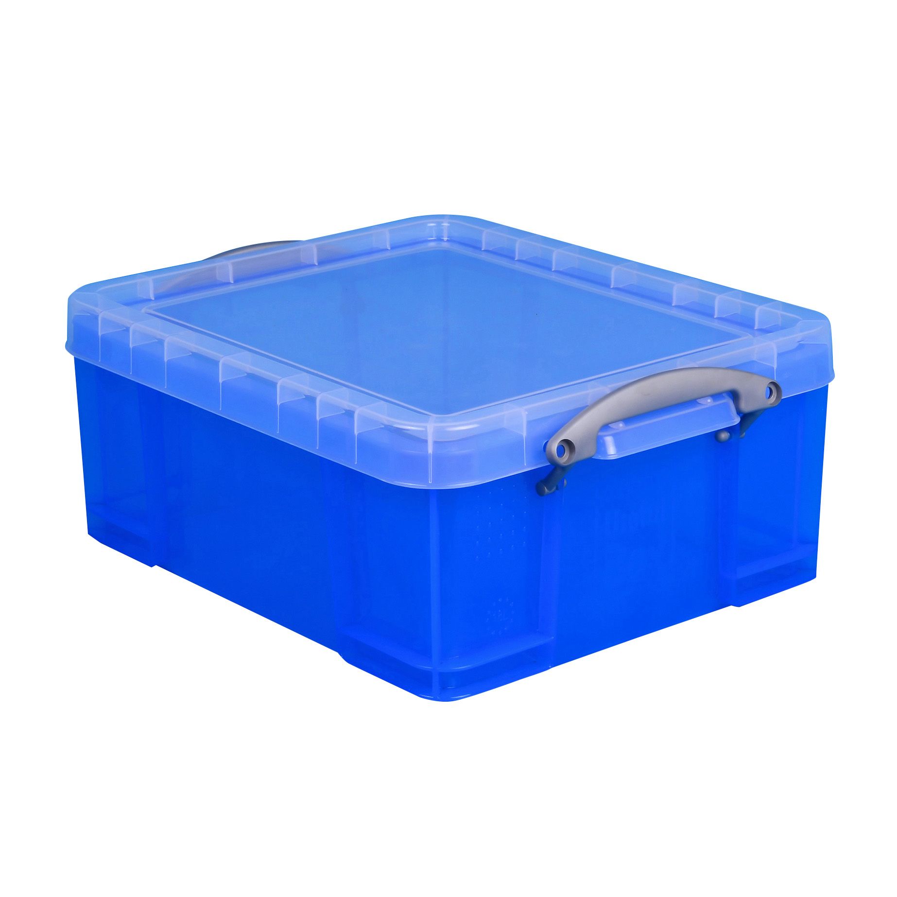Really Useful Ocean blue 18L Plastic Storage box DIY at B&Q