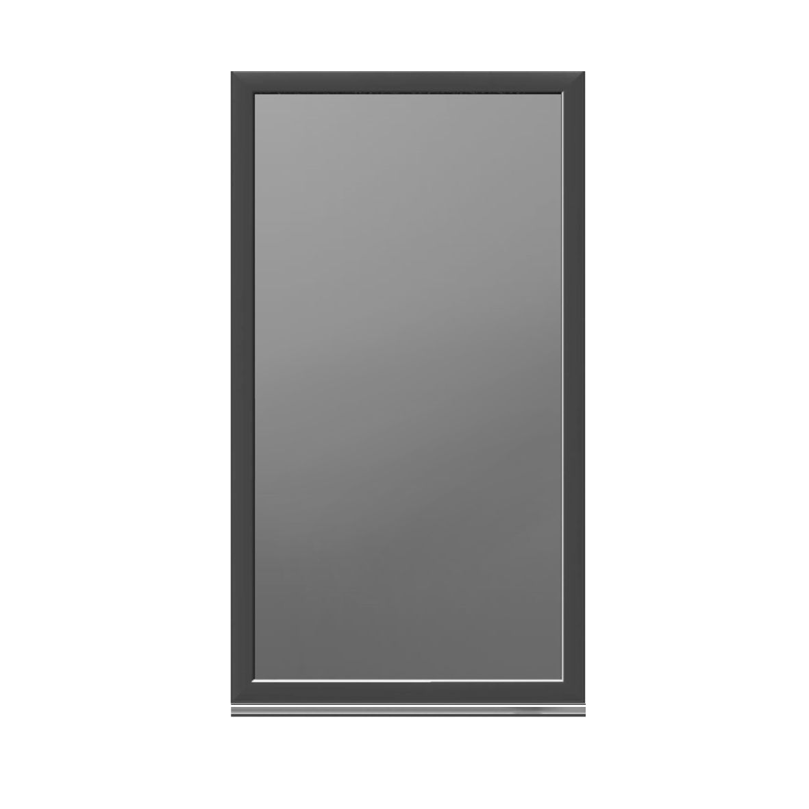 Crystal Clear Anthracite Fixed Window, (H)2104mm (W)1200mm