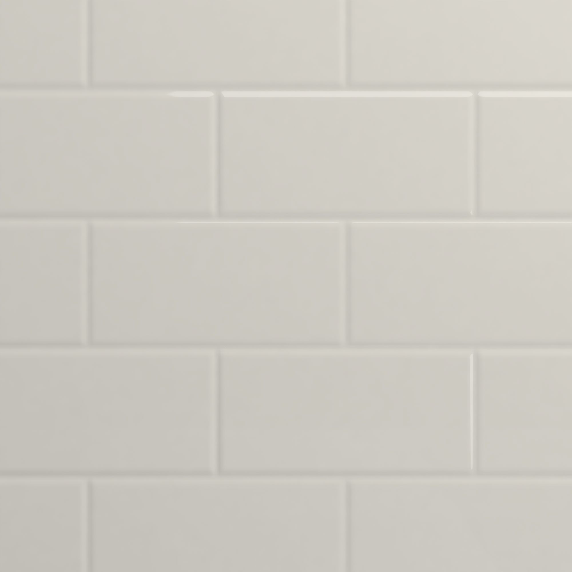 Splashwall Cream Tile effect Shower Panel, (H)2420mm (W)1200mm