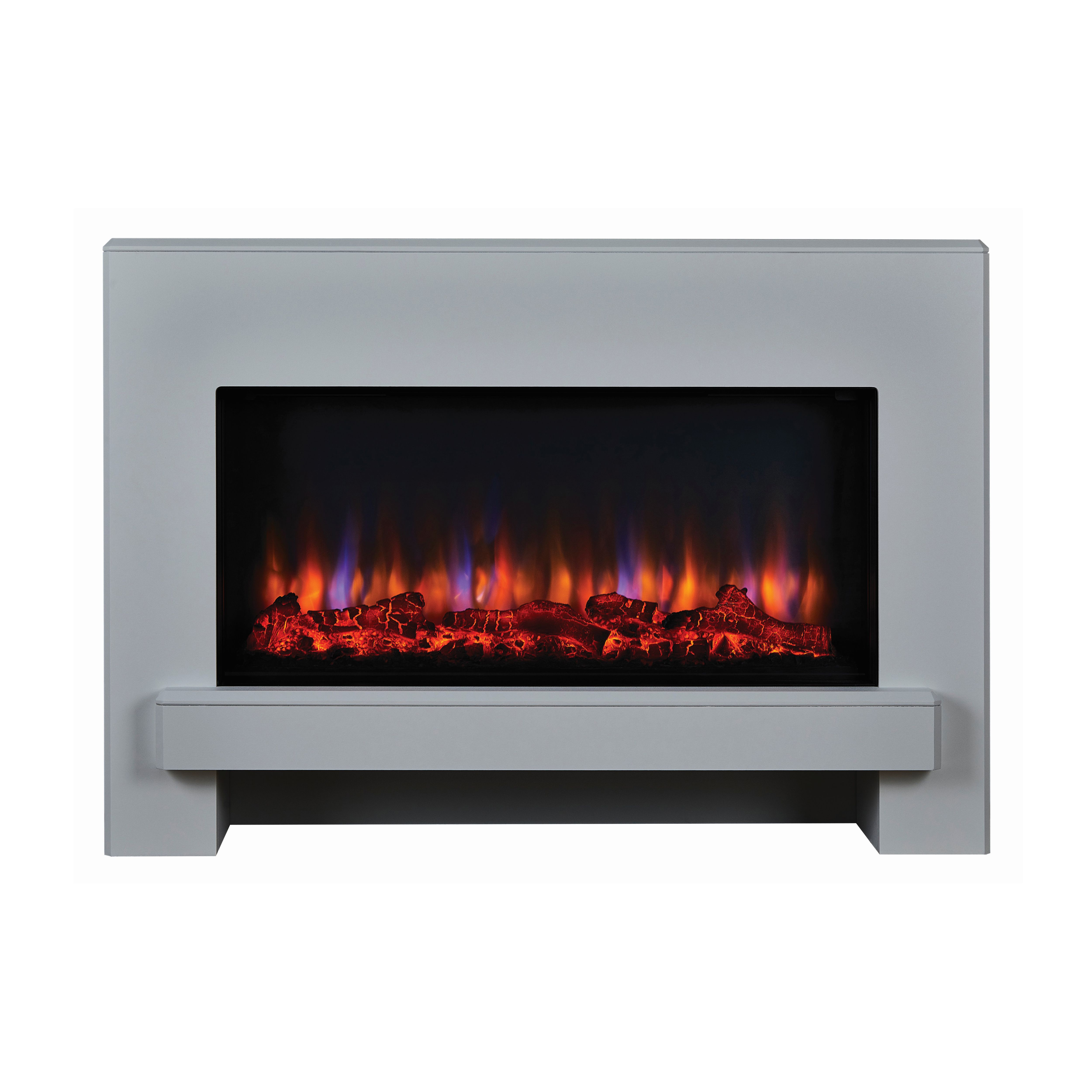 Eggleston White Led Electric Fire Suite