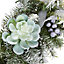 50cm Green Succulent & foliage Wreath