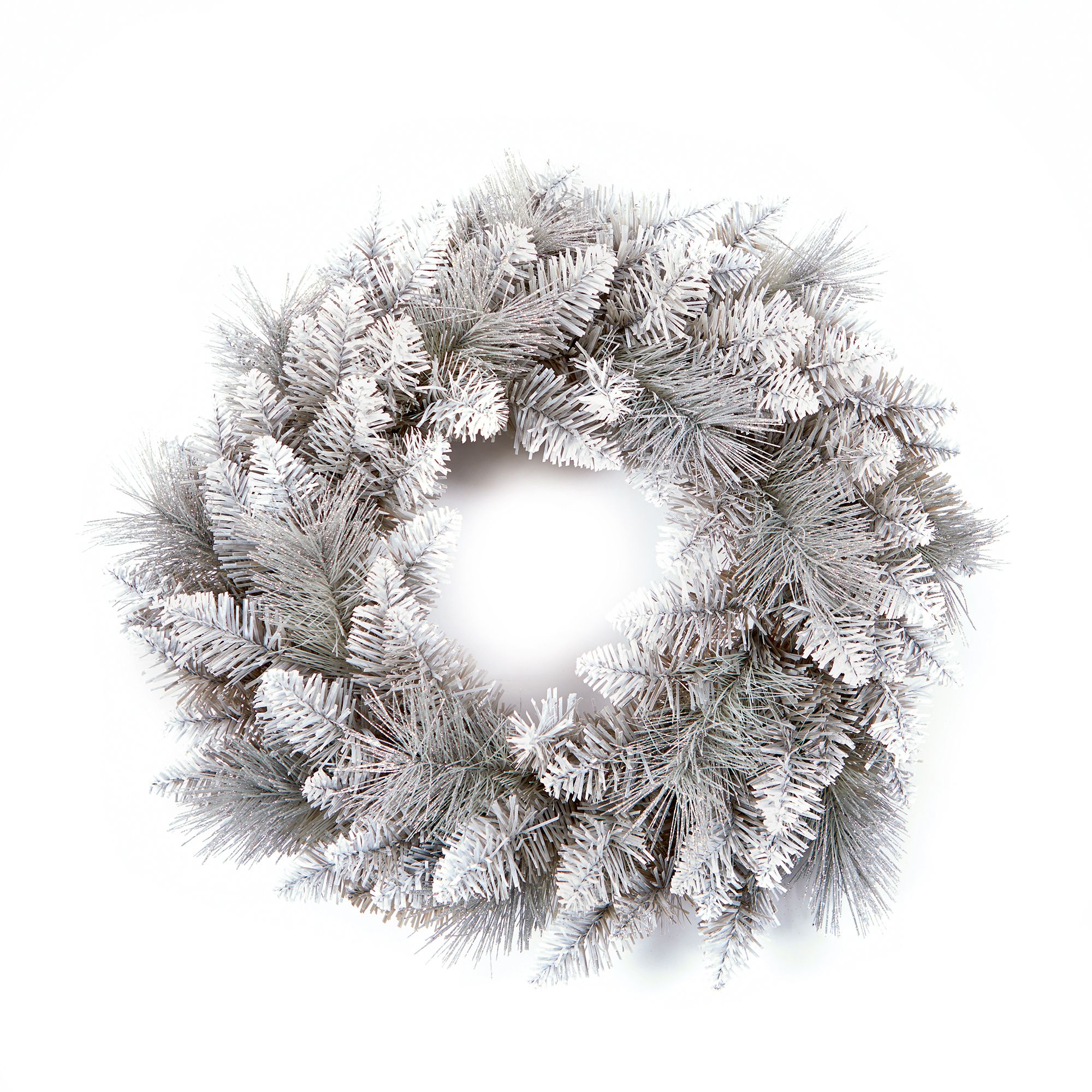 50cm Silver effect Tula Christmas wreath DIY at B&Q