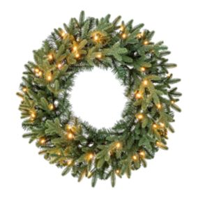 50cm Thetford Green Illuminated Christmas wreath