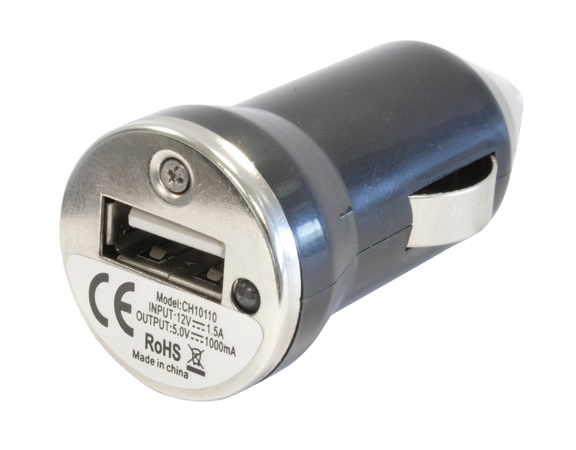 Diall Black & Silver 12V 1A In Car Single Usb Charger