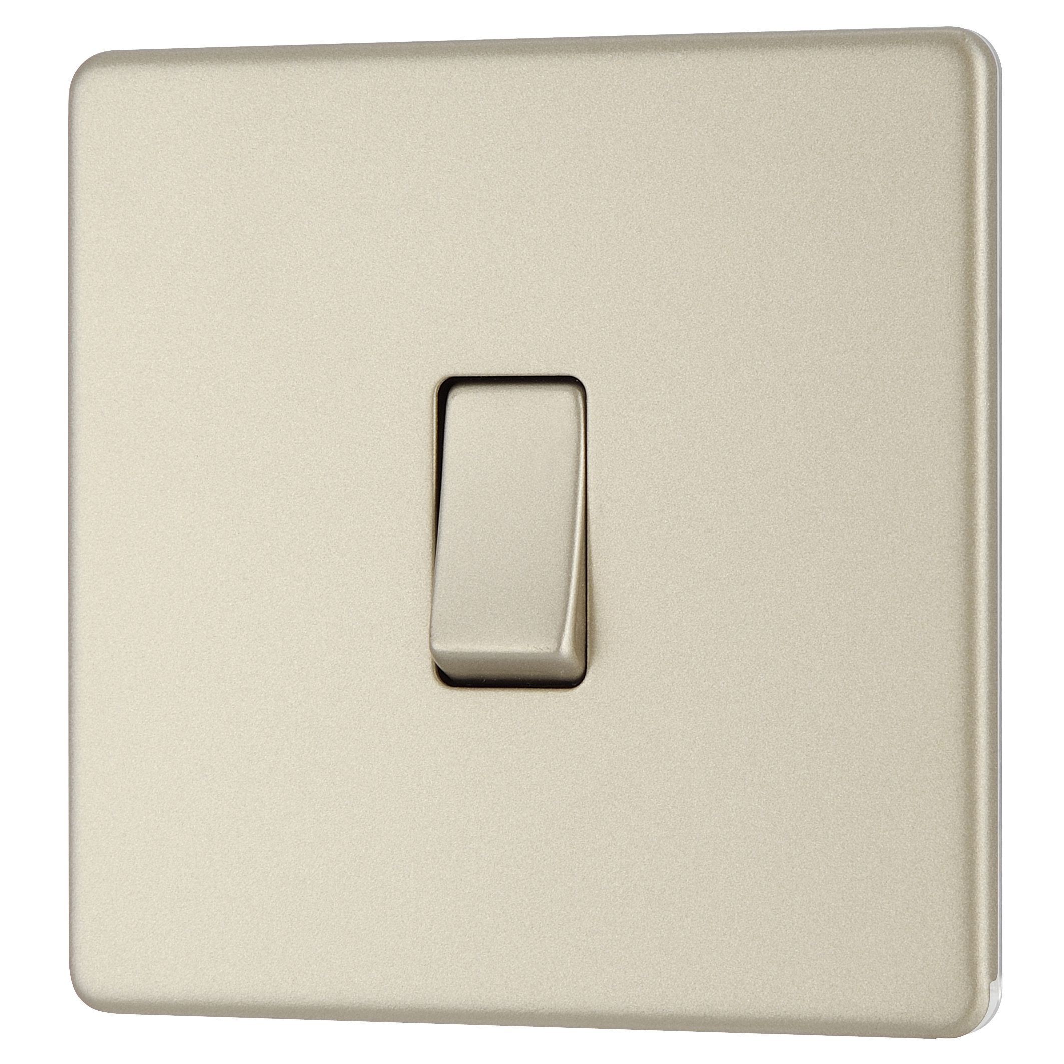 Colours 10A 2 way Nickel Light Switch