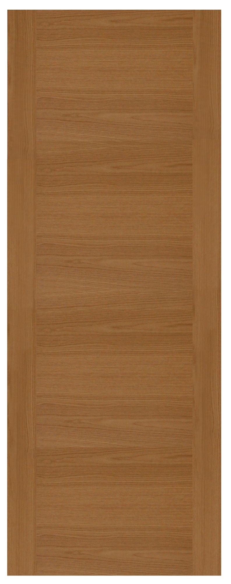 Contemporary White oak veneer Unglazed External Front door RH or LH , (H)2032mm (W)813mm
