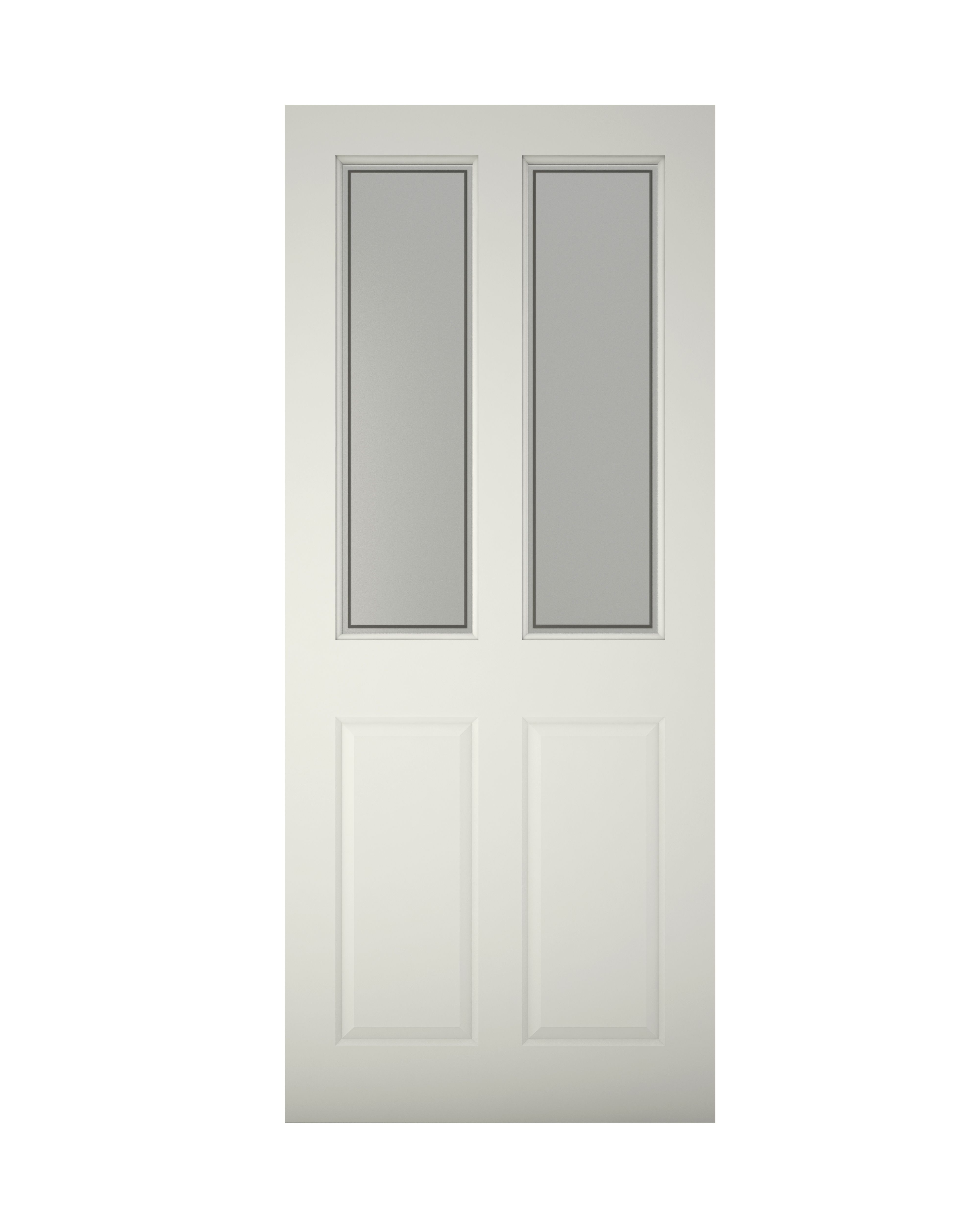4 panel Glazed Left & RHed Front door, (H)2032mm (W)813mm