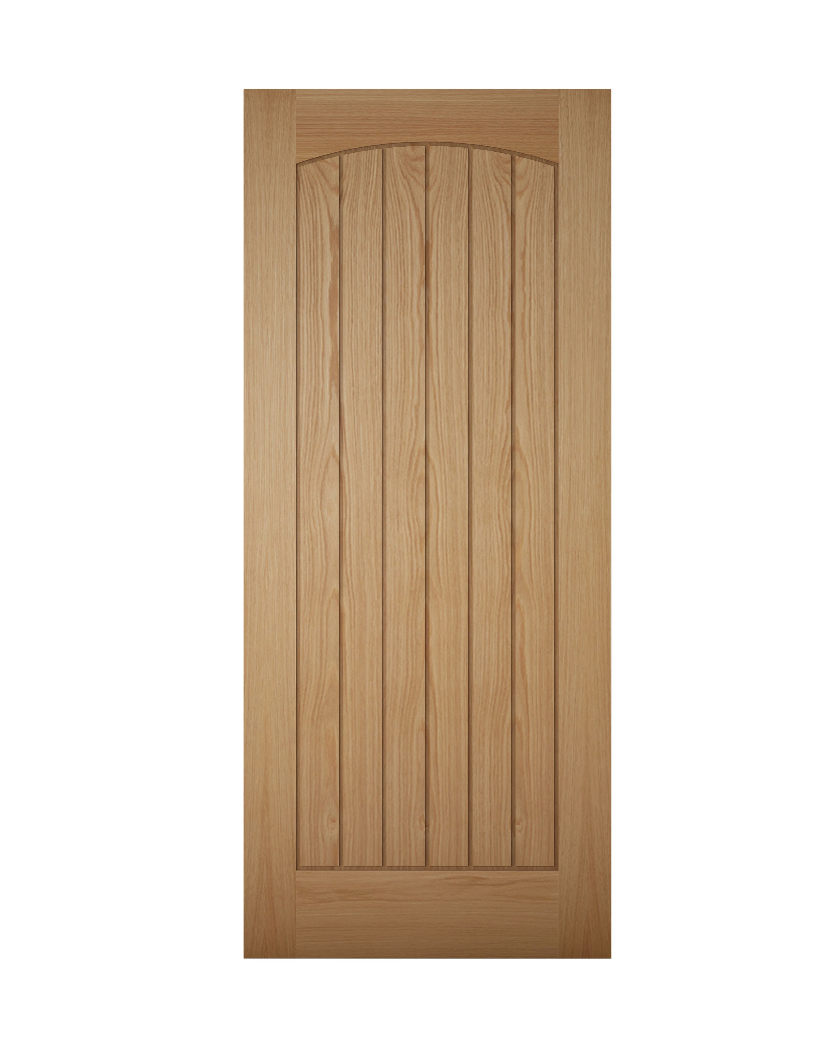 Geom Cottage White oak veneer Left & RHed Front door, (H)1981mm (W)762mm