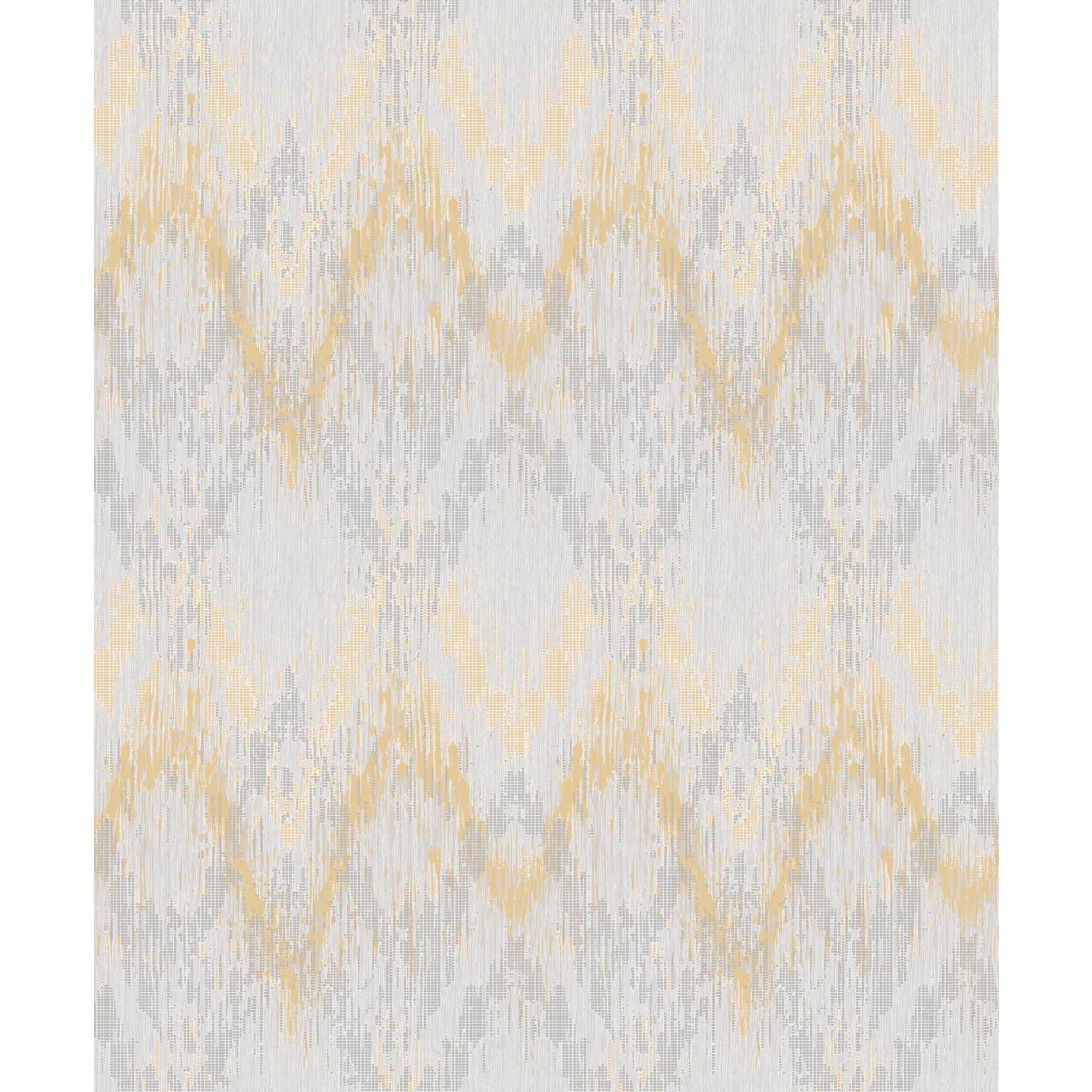 Grandeco Uteki Grey & yellow Geometric Wallpaper