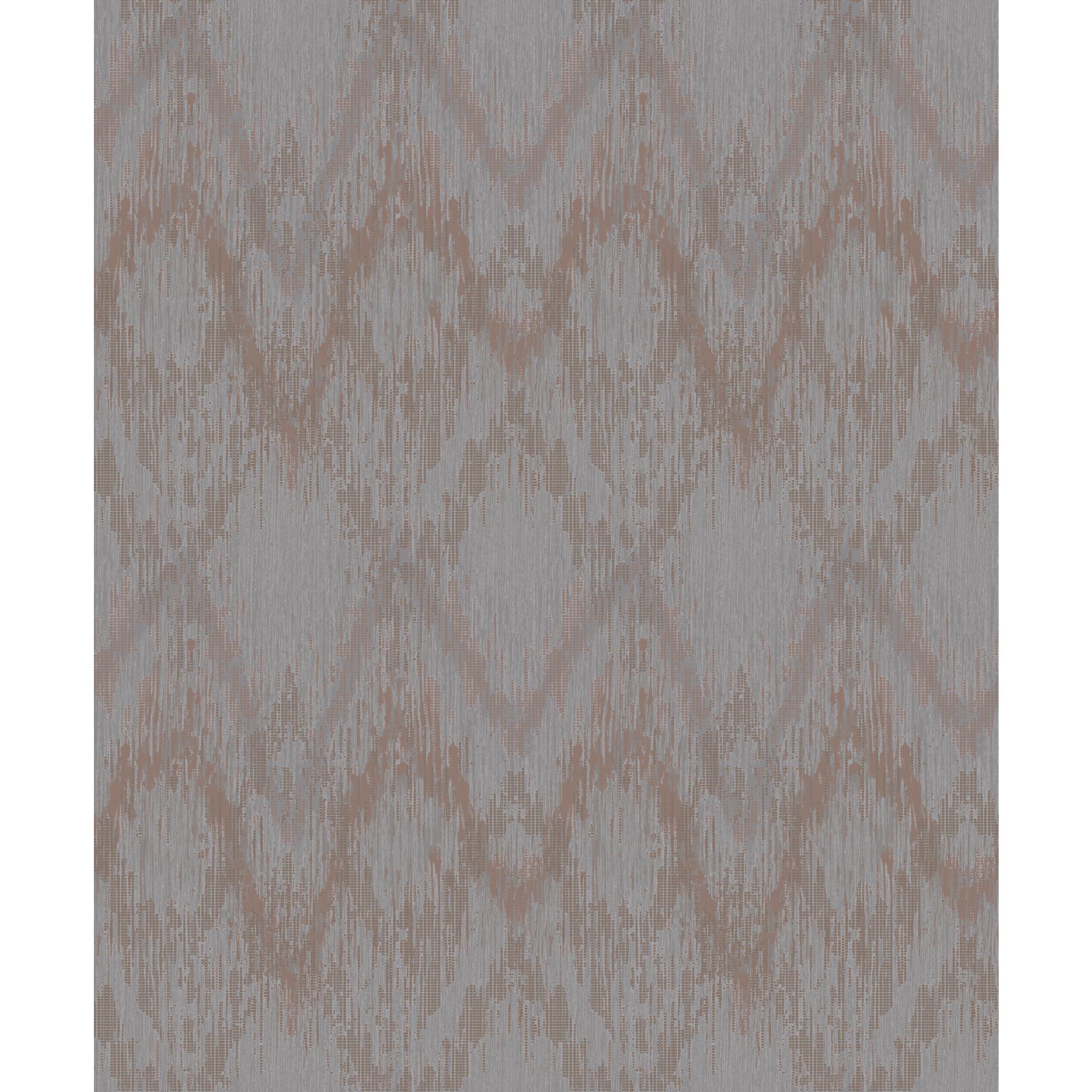 Grandeco Uteki Bronze, copper & grey Geometric Wallpaper