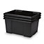 555 Fitty Black 26L Plastic Storage box