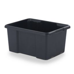 555 Fitty Black 44L Stackable Storage box