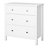 Valenca Satin white 3 Drawer Wide Chest of drawers (H)840mm (W)800mm (D)410mm