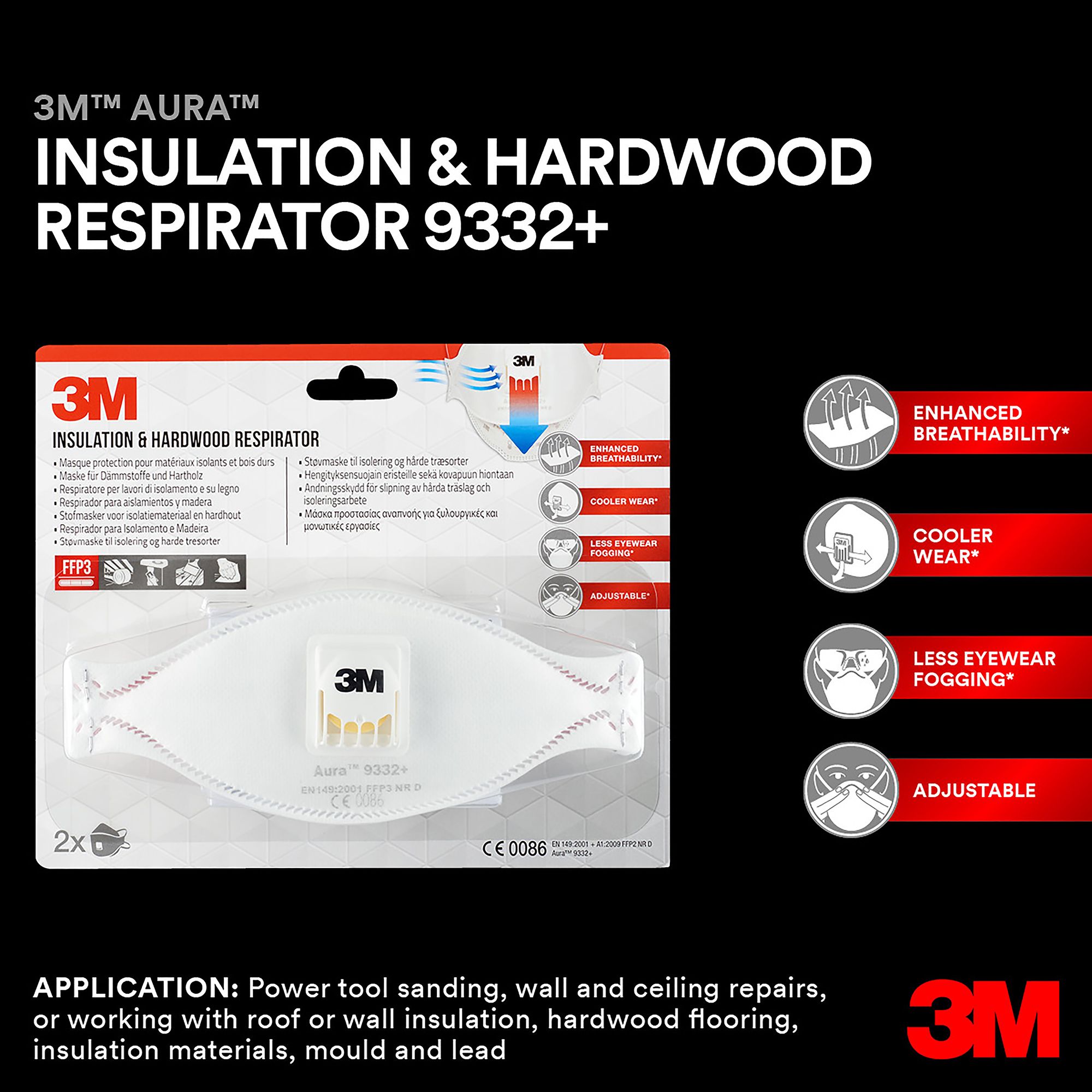 3M 9332+ Disposable dust mask