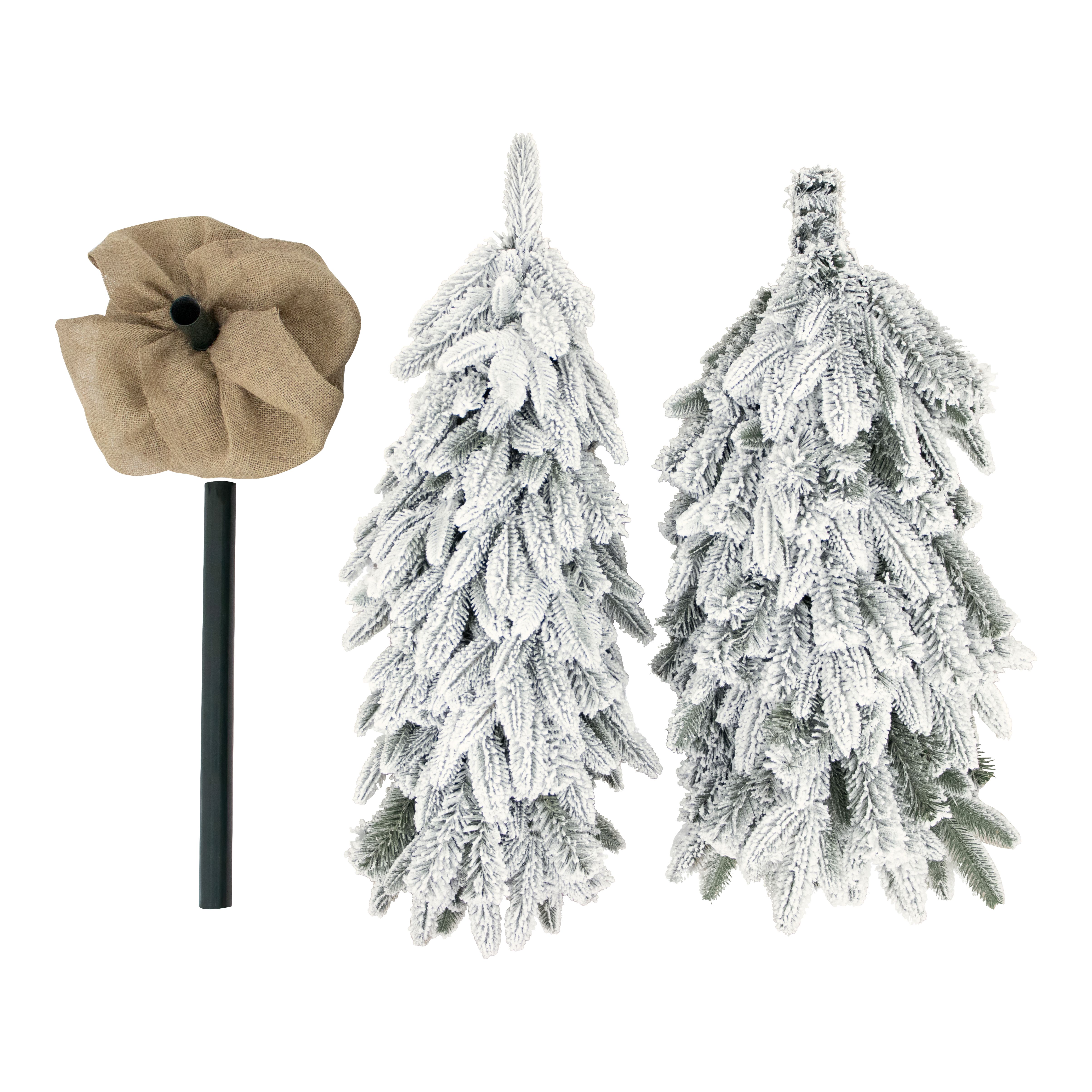 5ft Cranmore Green Frosted effect Wrapped Slim Artificial christmas tree - 5