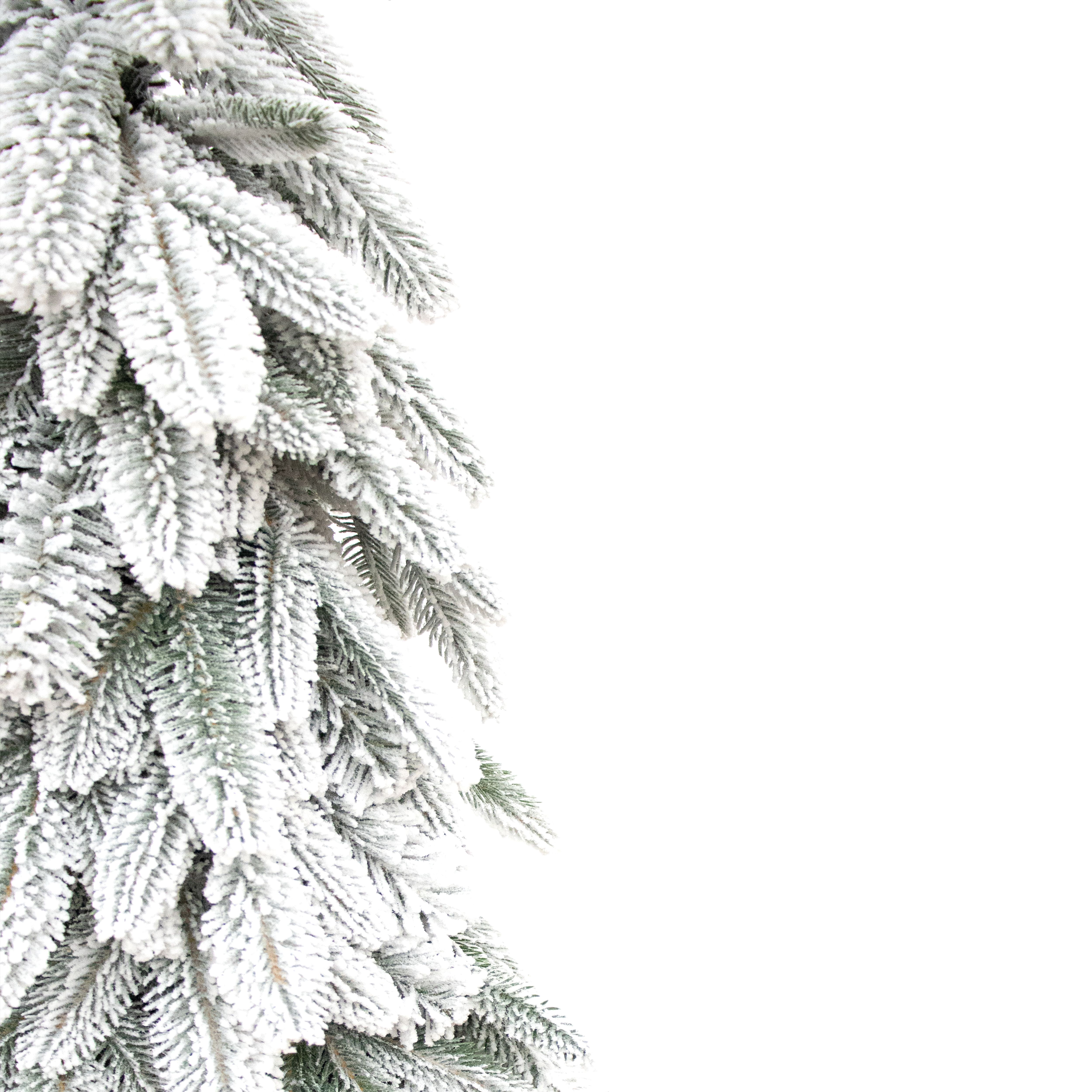 5ft Cranmore Green Frosted effect Wrapped Slim Artificial christmas tree - 4