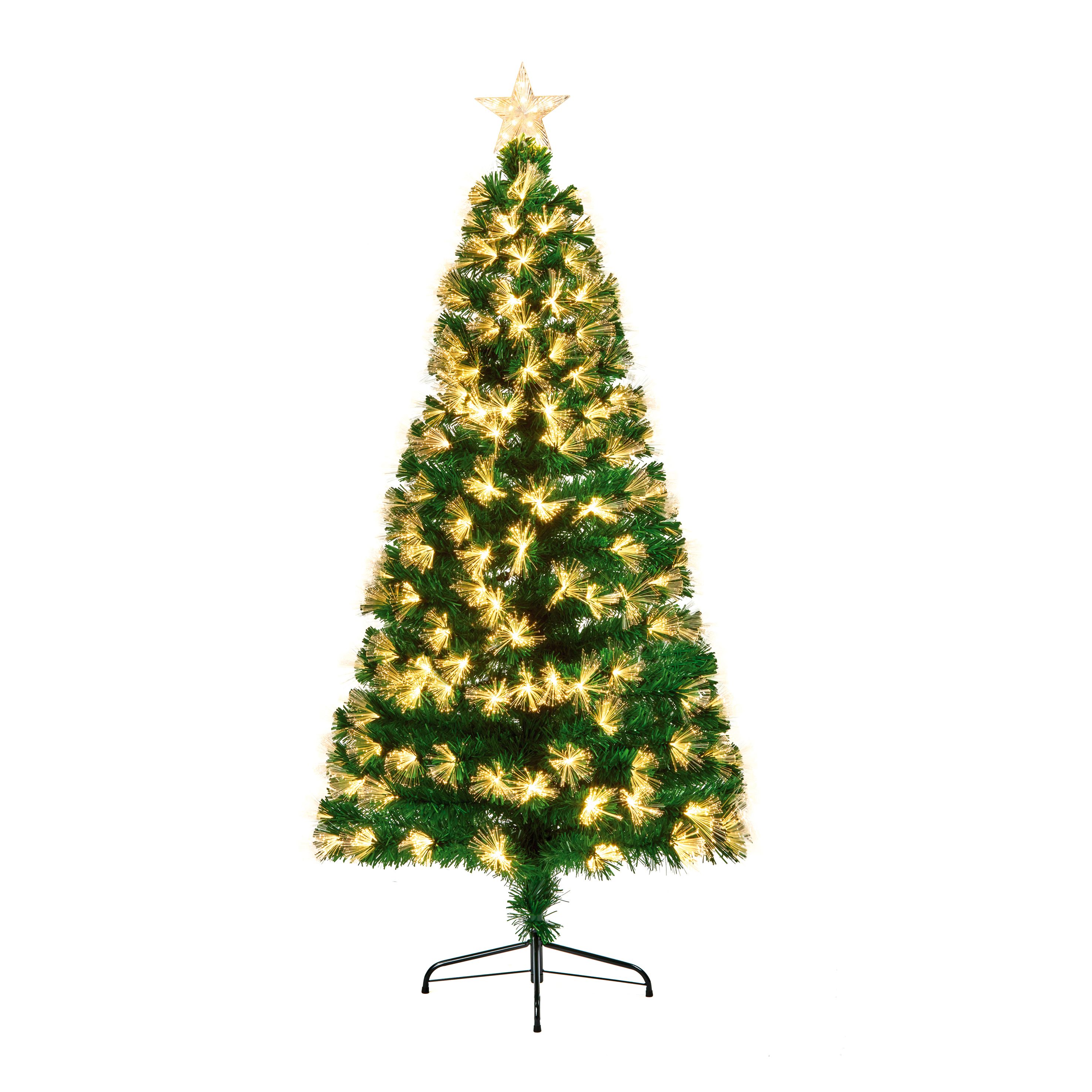 5ft Full Colour changing LED Pre-lit Fibre optic christmas tree