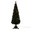 5ft Slim Crystal tip Pre-lit Fibre optic christmas tree