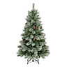 5ft Winterberg Cashmere tipped Mint green Glitter effect Hinged Full Artificial Christmas tree